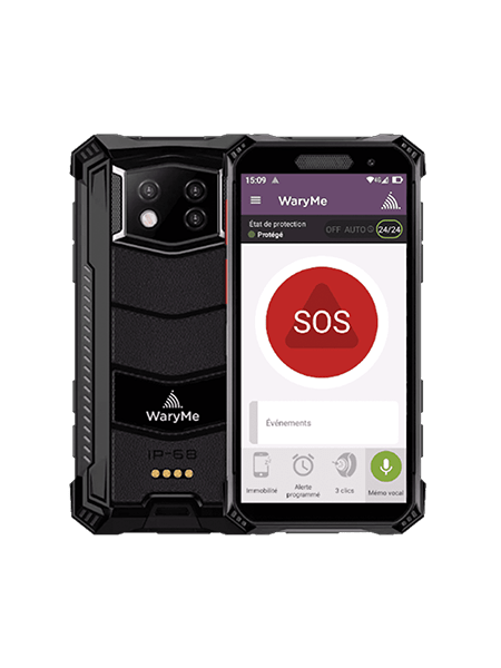 Dispositif de détresse pour travailleurs isolés sur Mini smartphone android